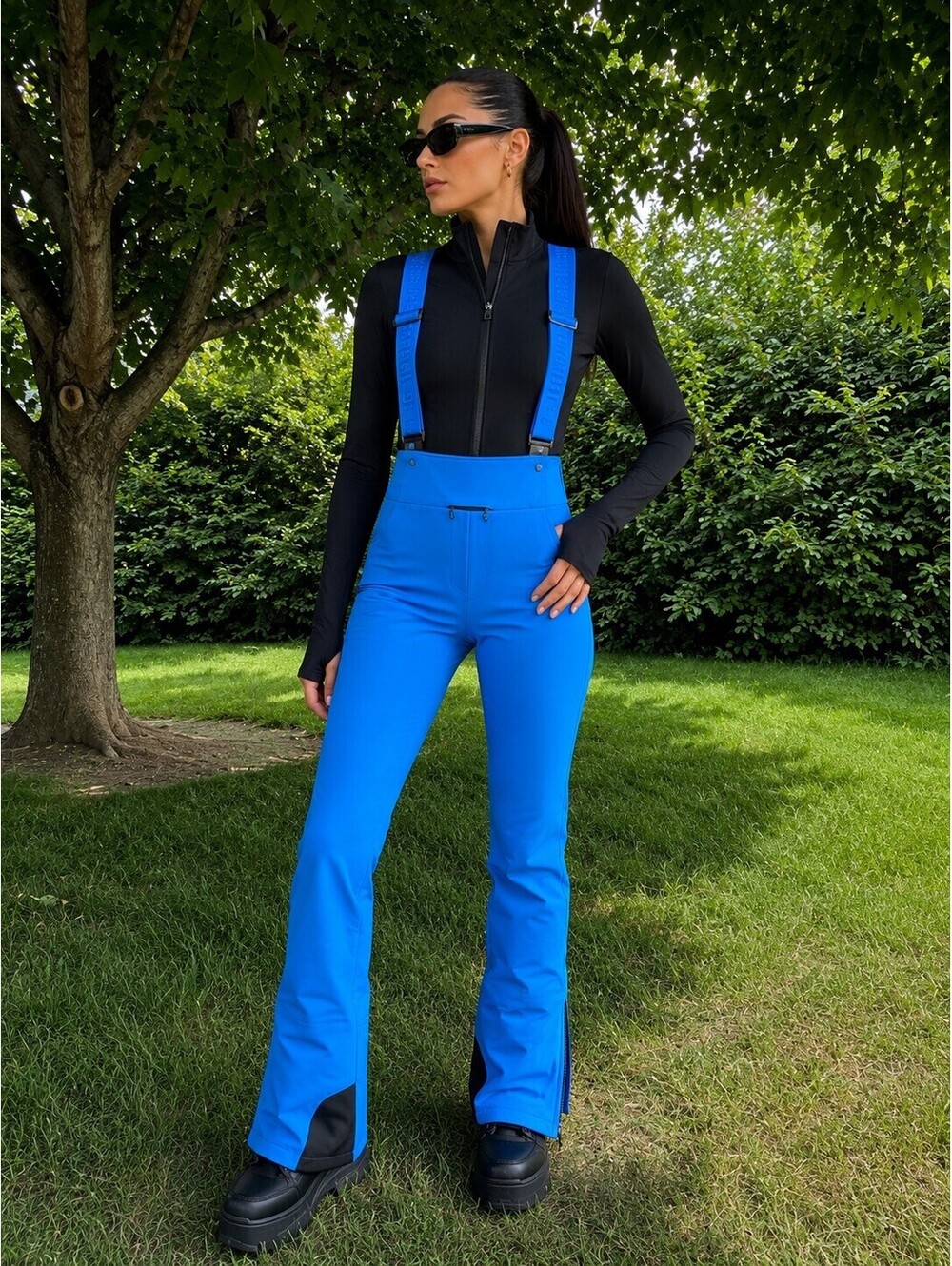 Goldbergh Luxury Women's High-Waisted Ski Pants Blue Size US 4 Storage A-13‎